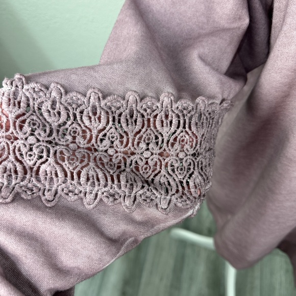 Knox Rose, XXL Sweatshirt Crochet Detail Dusty Purple NWOT - Picture 8 of 15